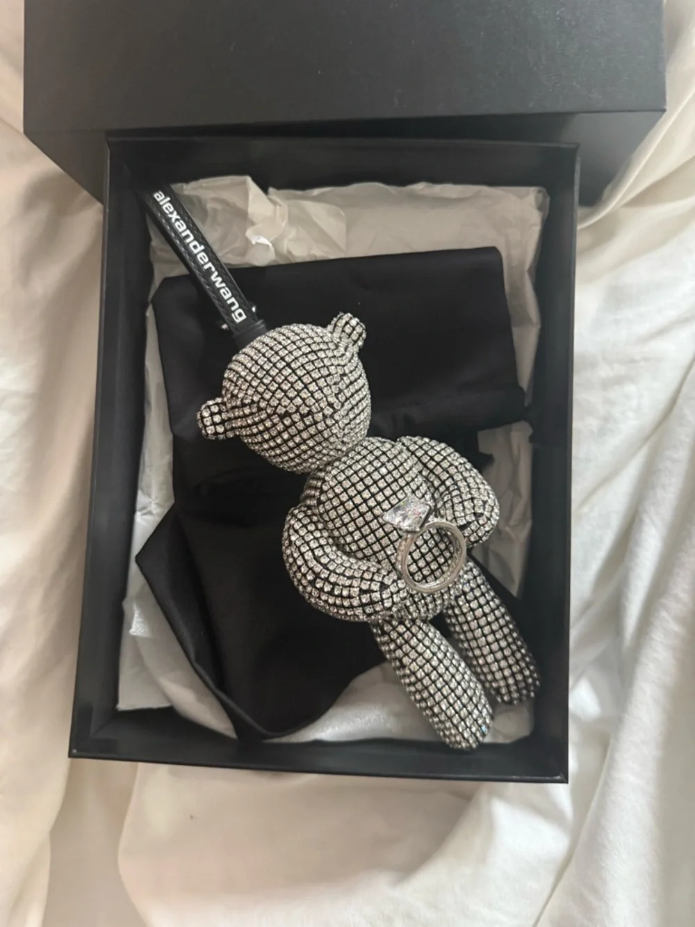 Alexander Wang Crystal Teddy Bear bag charm - Picture 1 of 4